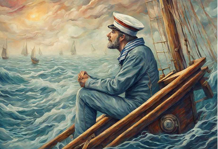 a sailor who remains calm even in a storm