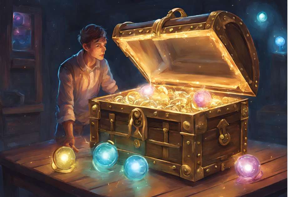 a man discovering treasure