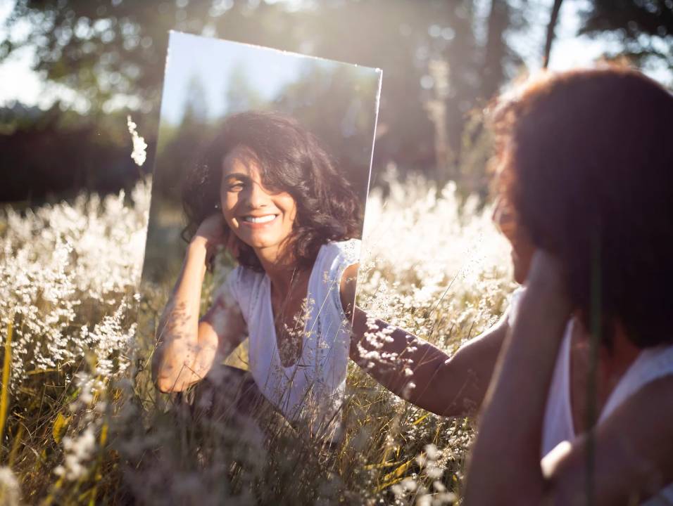 holding a mirror to yourself